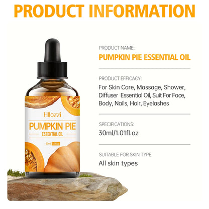 30Ml Pumpkin Pie Essential Oil for Scalp Care, Eyelashes, Nail Care, Aromatherapy, Humidifier, Diffuser, Soap Making, DIY
