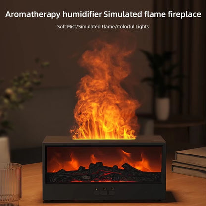 Desktop Fireplace with Atmosphere Light - Portable Simulation Fireplace Heater for Bedroom, Home, Office Decorations - Creative